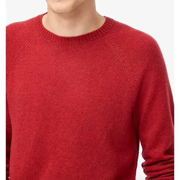 J.Crew Supersoft Lambswool Blend Crewneck Sweater Red Classic Mens XL NWT - Picture 3 of 11
